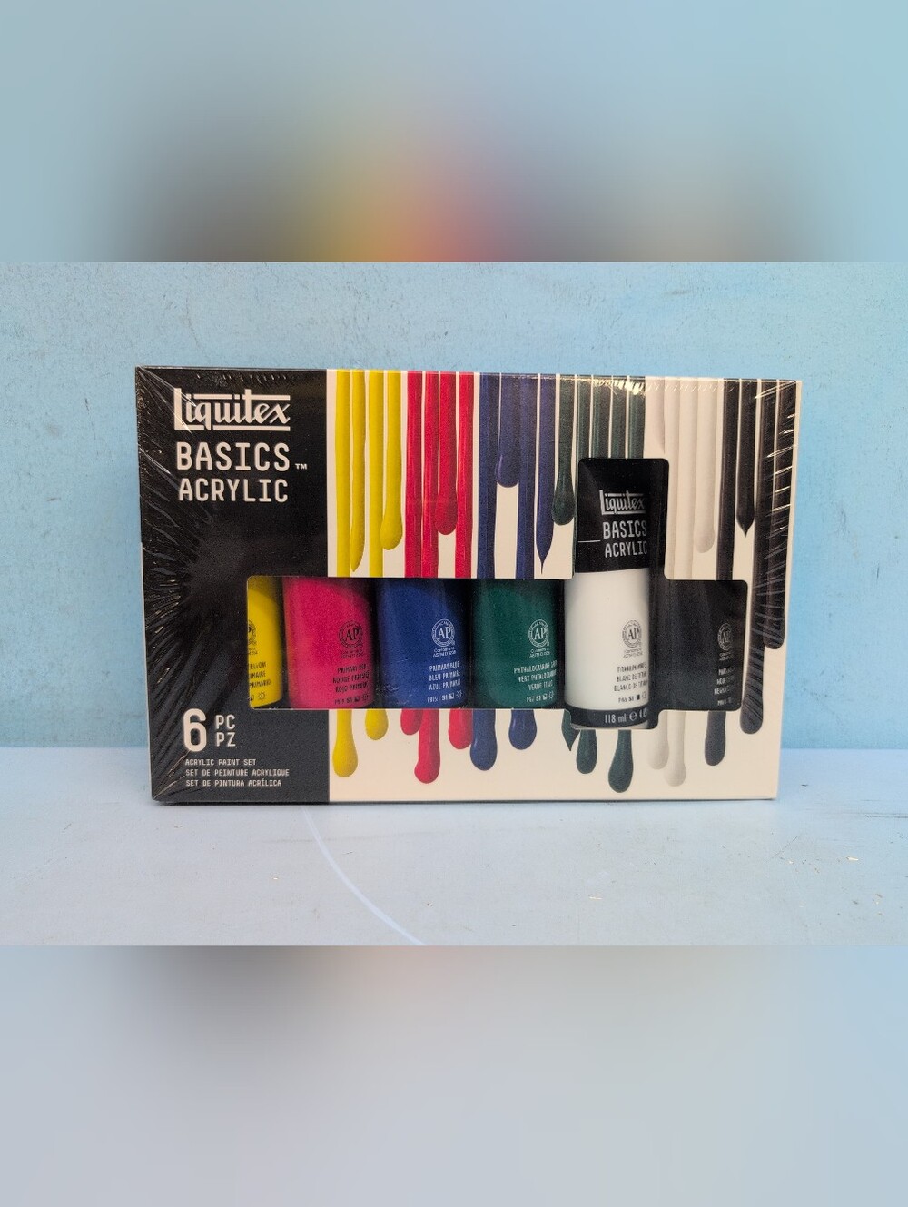 Liquitex Basics 6 Color Acrylic Assorted Colors Set 4 Oz